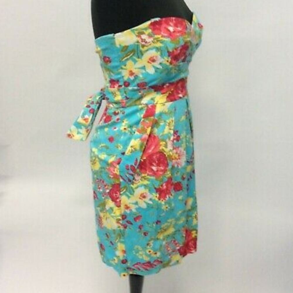 Teeze Me Strapless Floral Dress With Pockets - Picture 2 of 5